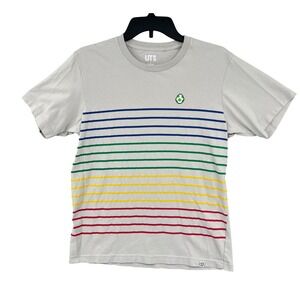 Uniqlo UT x Nintendo Super Mario Yoshi Egg Striped T-Shirt Men S Retro Gamer Y2K